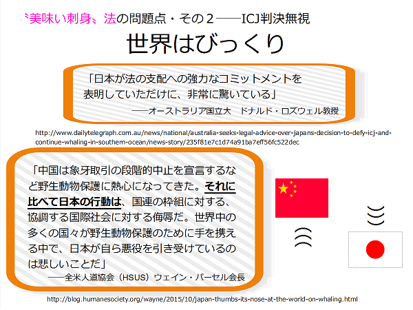 〝美味い刺身〟法は廃止を！